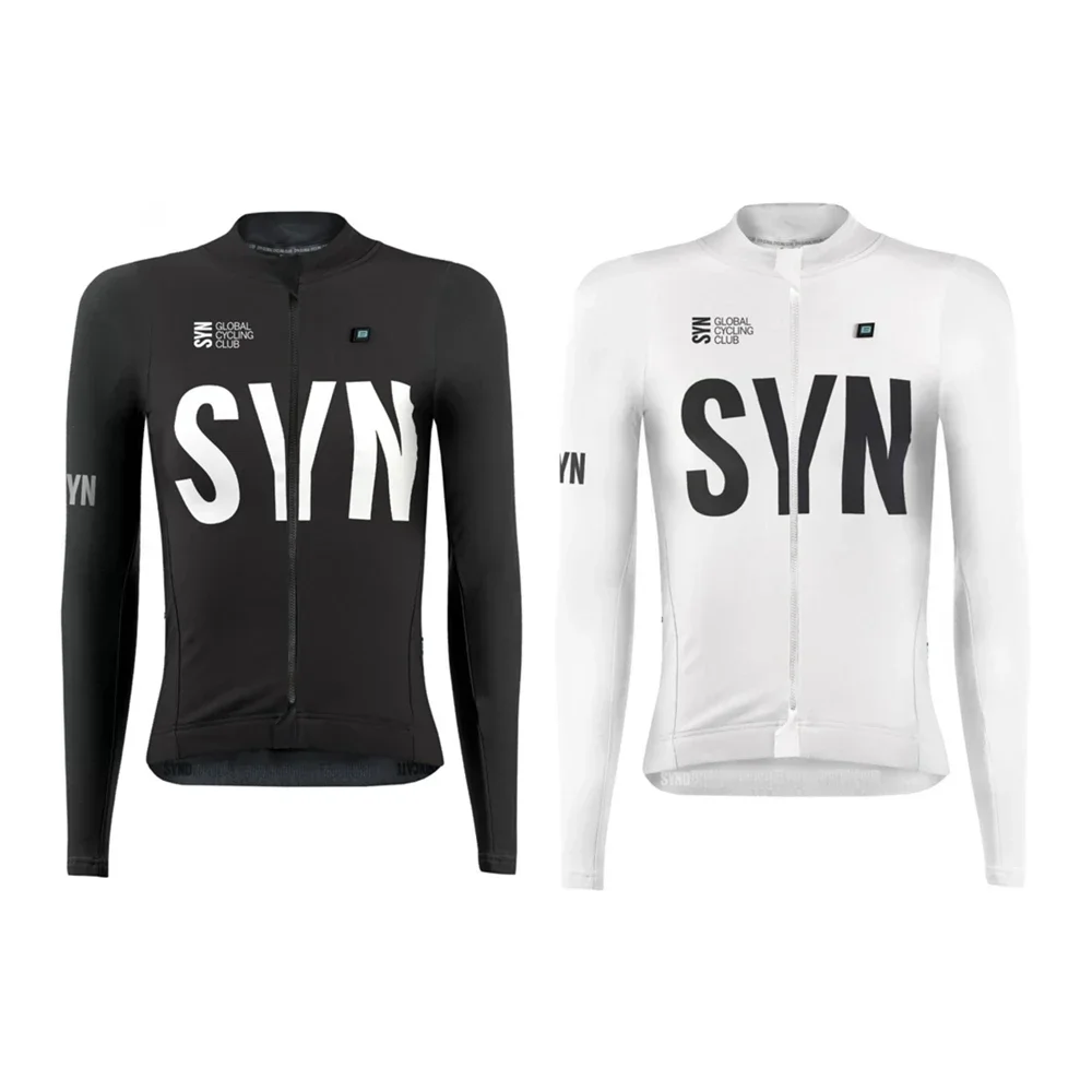 Maillot de Ciclismo de Manga Larga de Forro Polar Térmico para Invierno, Color Negro y Blanco, Ropa de Ciclismo para Mujer