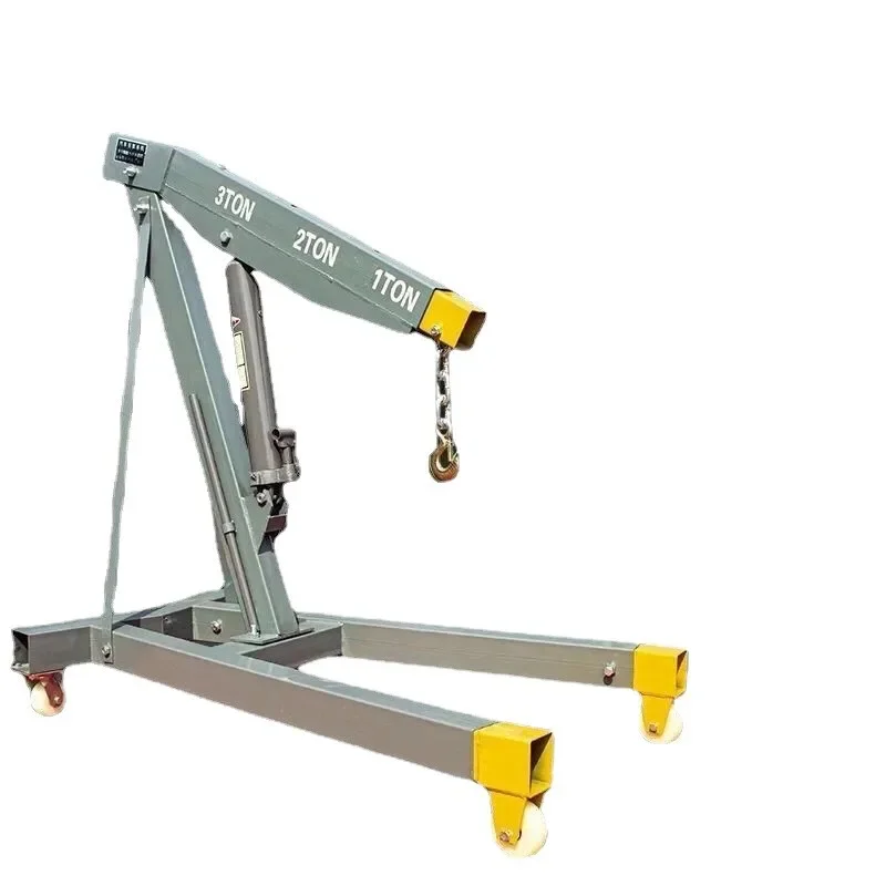 2T3T crane, manual hydraulic engine hanger crane, folding crane mobile unloading crane