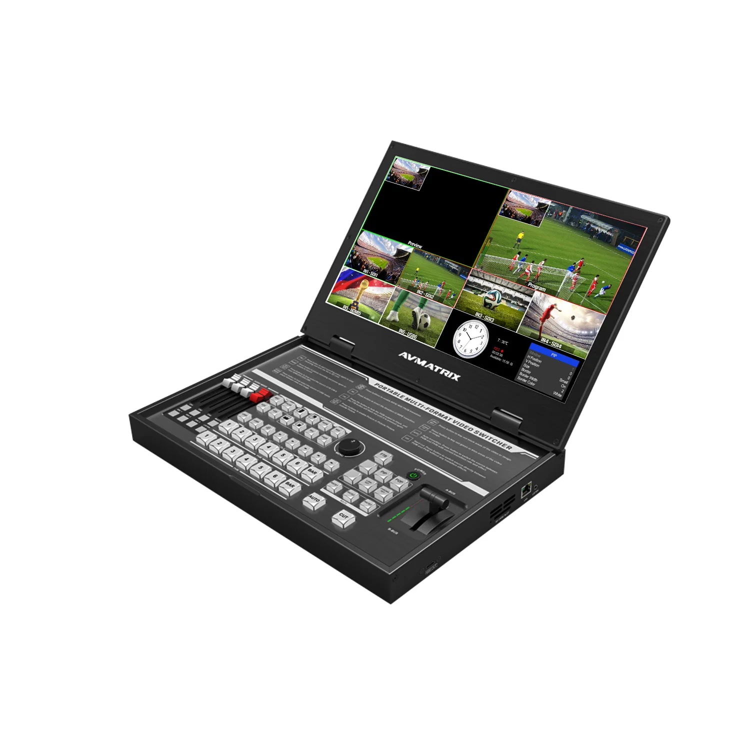 AVMATRIX PVS0615 6-Channel 4K for HDMI and SDI Video Switcher Mixer Gift with for HDMI to USB3.0 Video Capture