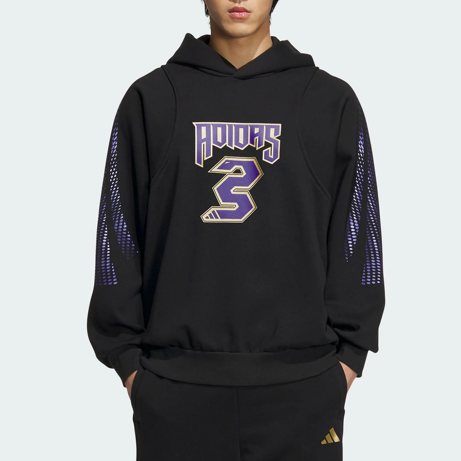 

Adidas genuine New Men's Fleece Basketball Hoodie Sweatshirt JM5682