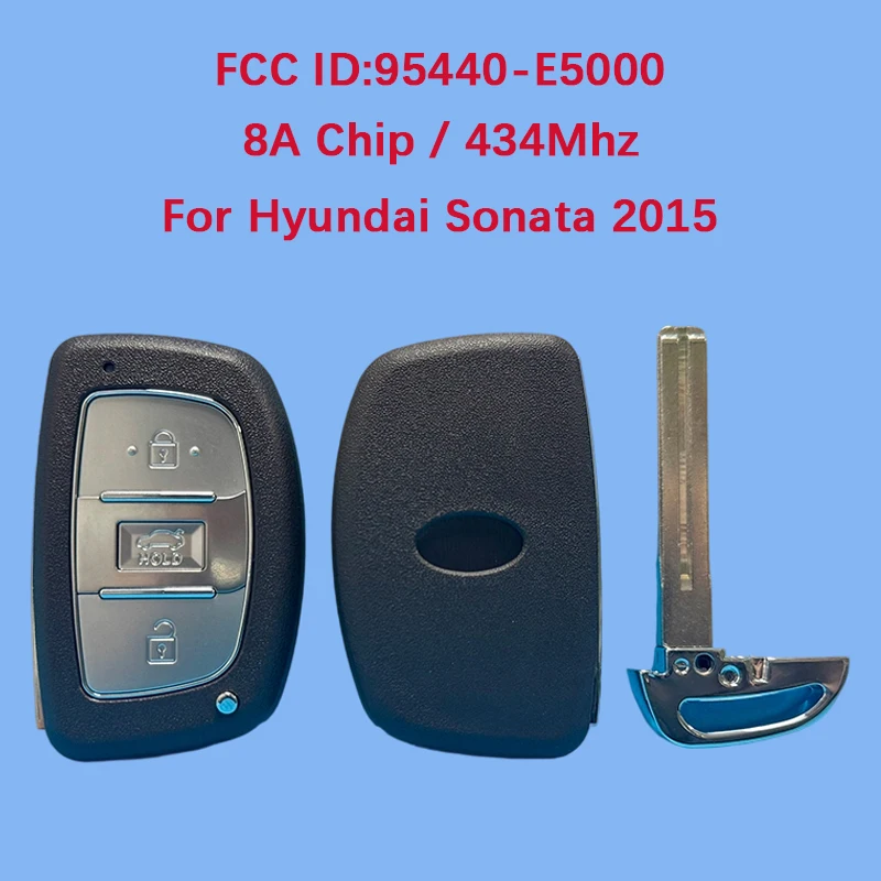 

CN020333 Aftermarket 3-кнопочный смарт-ключ с дистанционным управлением и автоматическим запуском, чип 8А, 433 МГц, FCC ID 95440-E5000 для Hyundai Sonata 2015