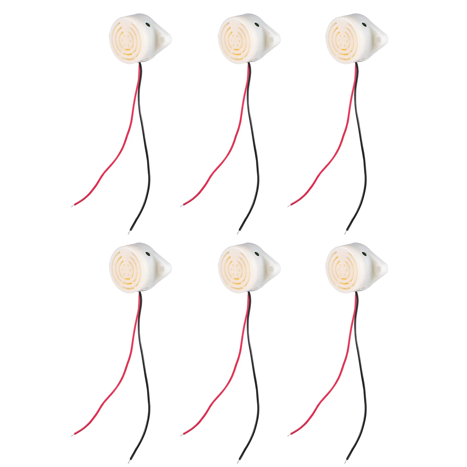 

6pcs Active Buzzer Electronic Sound Alarm Durable 3-24V Plastic Electronic Buzzer Case for Car DIY Sensor Projects