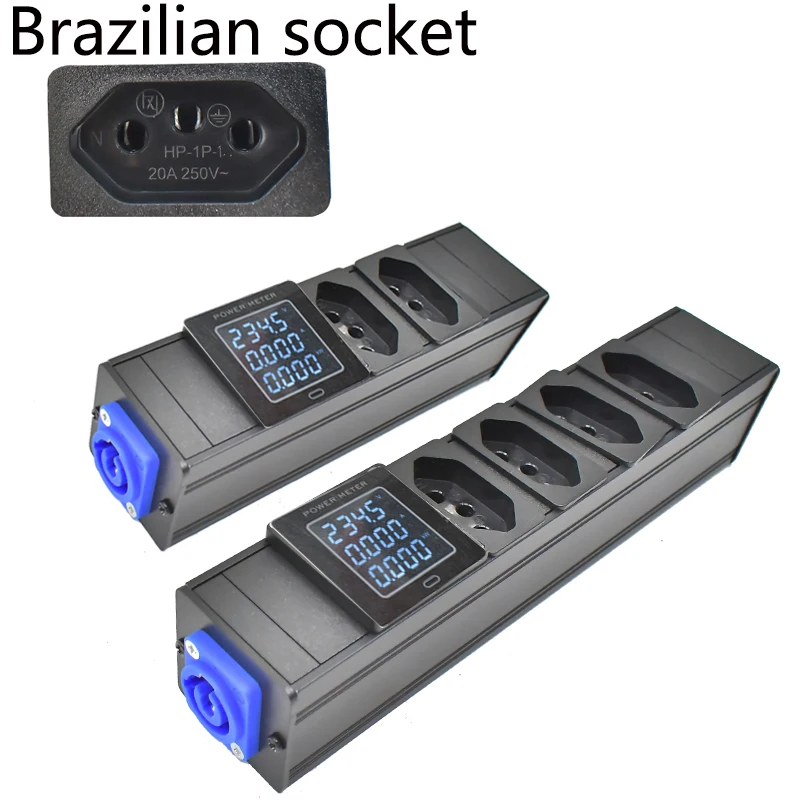 

PDU powerFlat noodles distribution unit aviation input and output port EXTENDER1-15AC Brazil socket with ammeter wireless socket