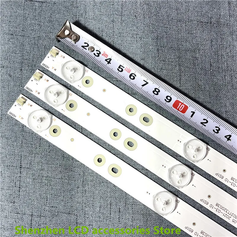 3個ledストリップatvio 32 ''テレビ0D32D06-ZC21FG-05 OD32D06-ZC21FG-05 6S1P 303TT320038 ATV-32 3v 575ミリメートル6LED ledバックライトストリップ