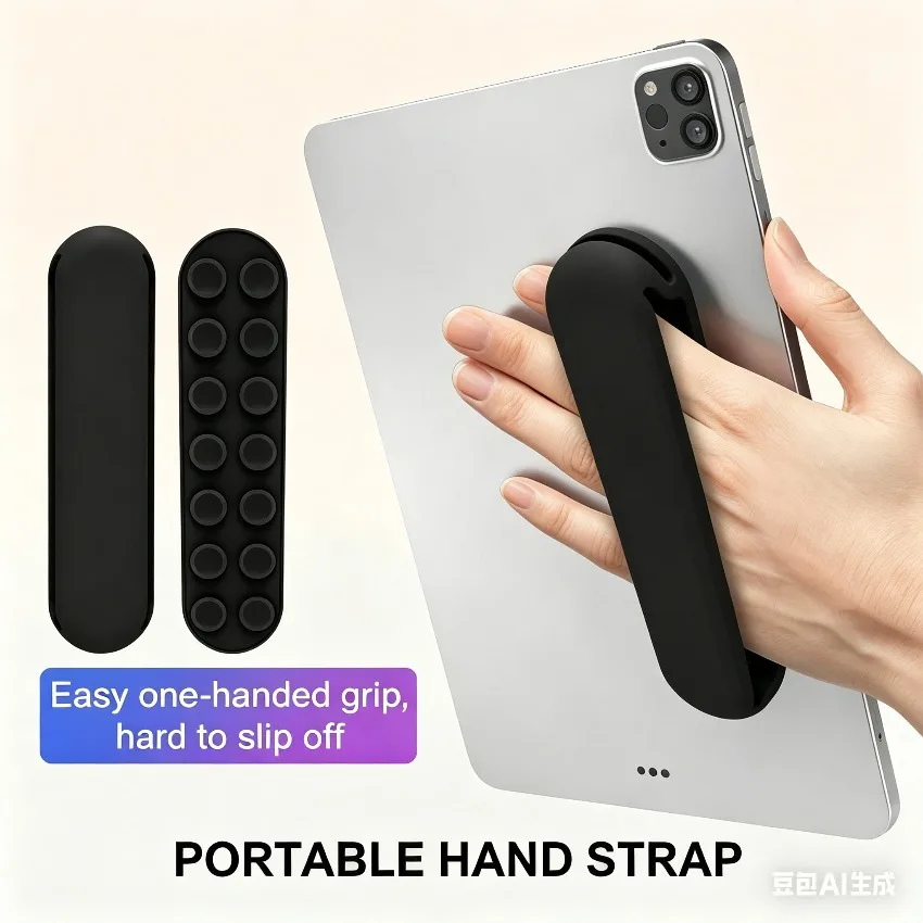 

Tablet Hand Strap Silicone One Hand Grip Anti Slip Adjustable Ergonomic Secure Holder Universal E Reader Support
