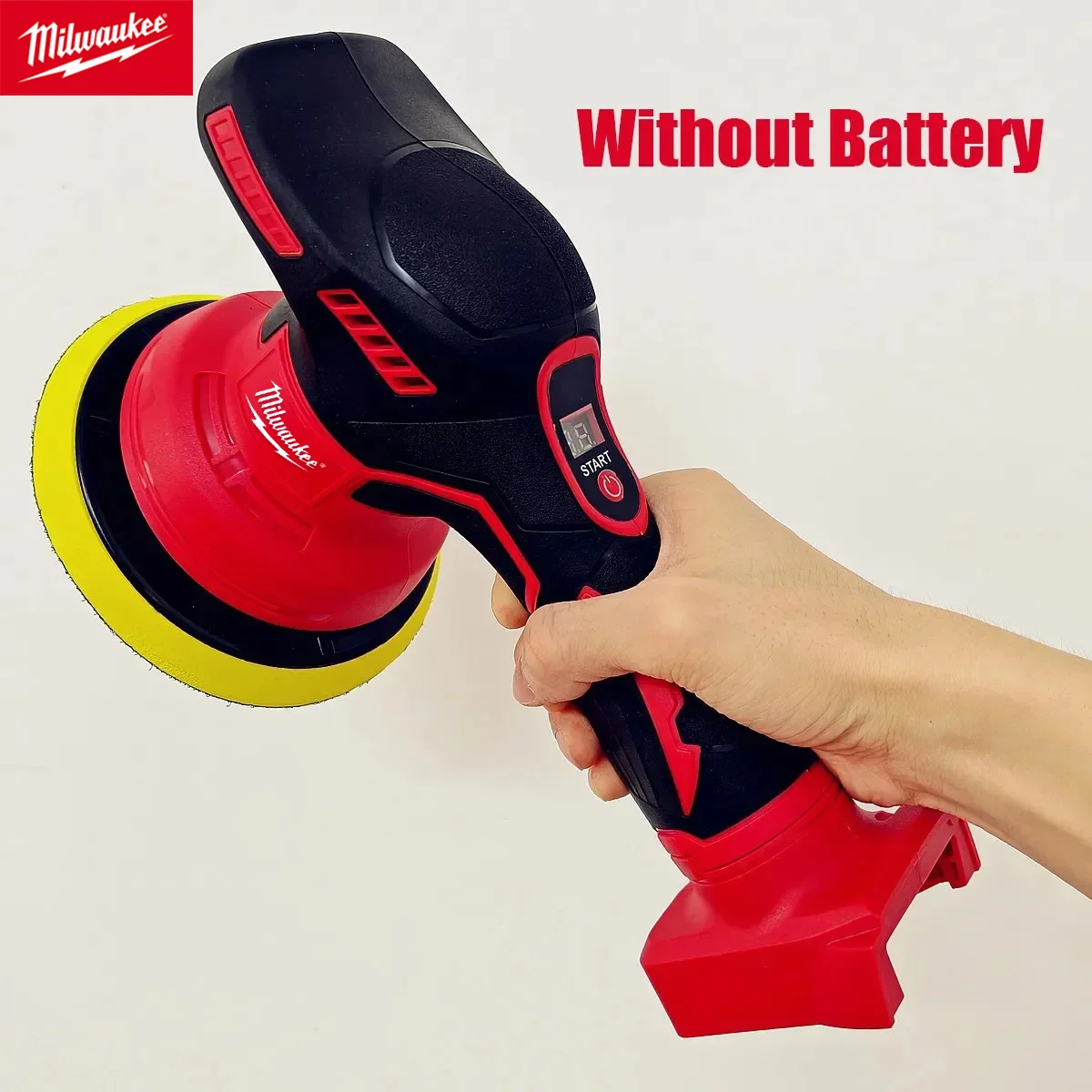 Milwaukee Cordless Polisher 8 Gears Digital Display Electric Polisher Auto Car Waxing Polishing Machine For 18V Lithium Battery