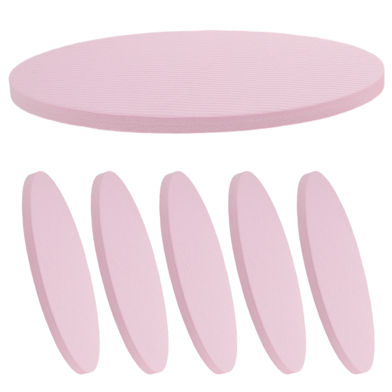 

6Pcs Circular Exercise Mat Light Pink Non Slip Yoga Knee Elbow Cushion Pad Fitness Mat Home Gym Workout Support