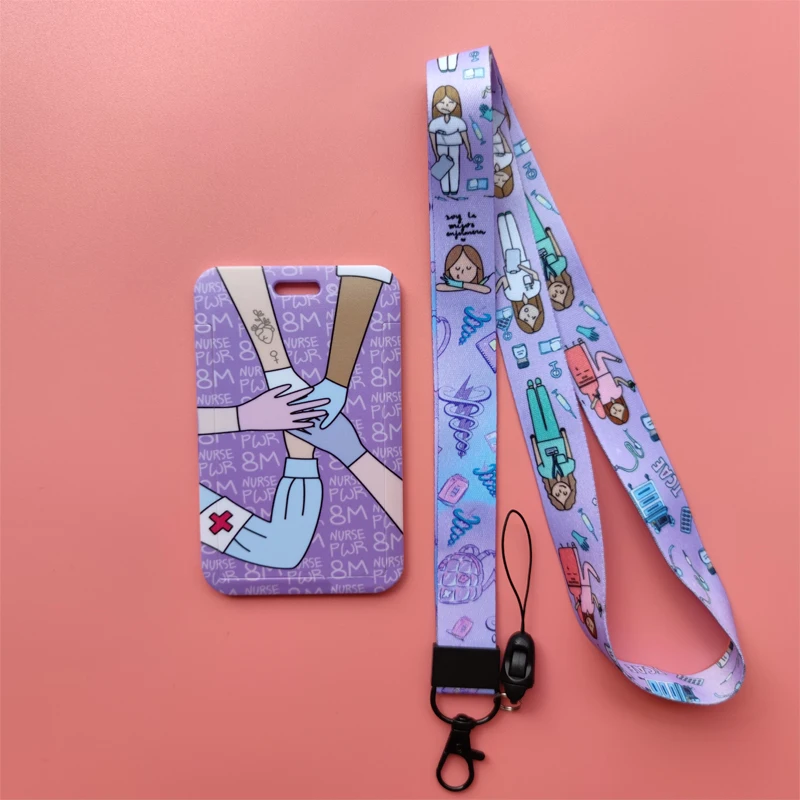 Arzt, Krankenschwester, Damen-Lanyards, Ausweishalter, Krankenhaus-Ausweishalter, zum Aufhängen, Seil, Lanyard, amüsantes Kartenetui, Mädchen, einziehbarer Clip – Detail 19