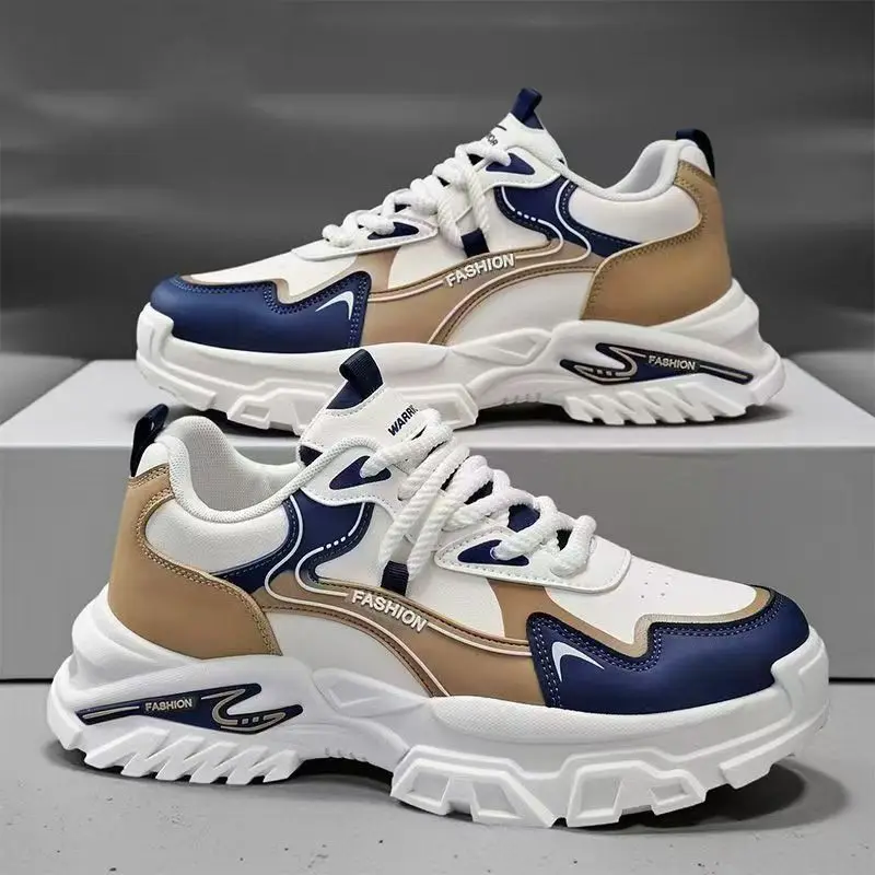 Men Sports Running Shoes Casual Breathable Mesh Outdoor Walking Sneakers Black White Blue Lightweight Shock Absorption Free