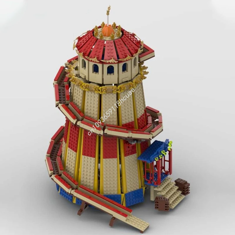 1437 Uds. MOC Helter Skelter nan modelo bloques de construcción idea ensamblar arquitectura ladrillo artesanía juguetes regalos de navidad