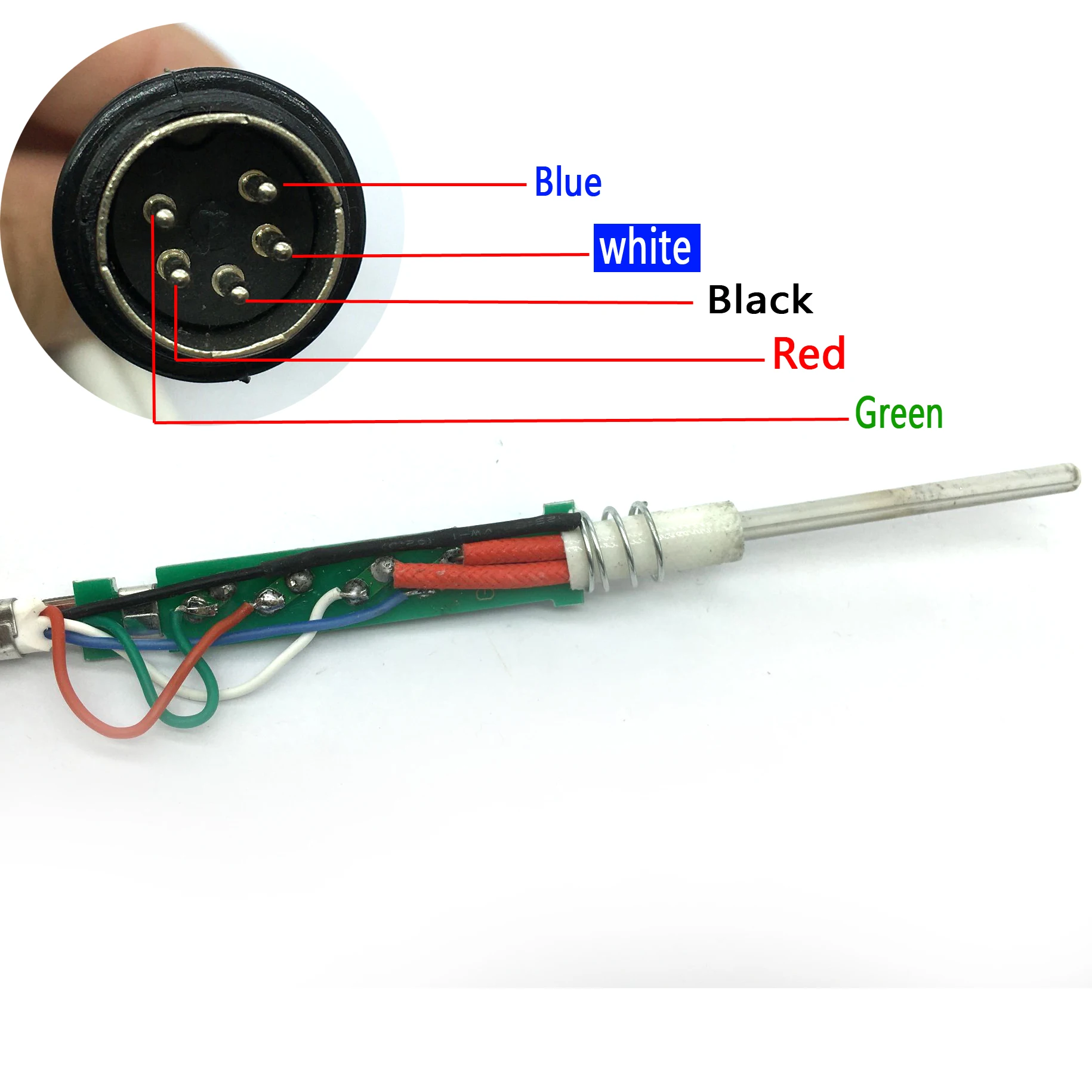 Blue/White 907 Soldering Iron Handle Silicone Cable A1321 Heating Core For 936 852D+ 853D 898D 936B 937D Repair Rework Station