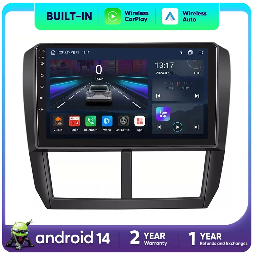 

Автомобильное радио Android 14 2Din для Subaru Forester 3 SH Impreza 2007 2008-2013, мультимедийное Carplay Autoardio, GPS-навигация, головное устройство