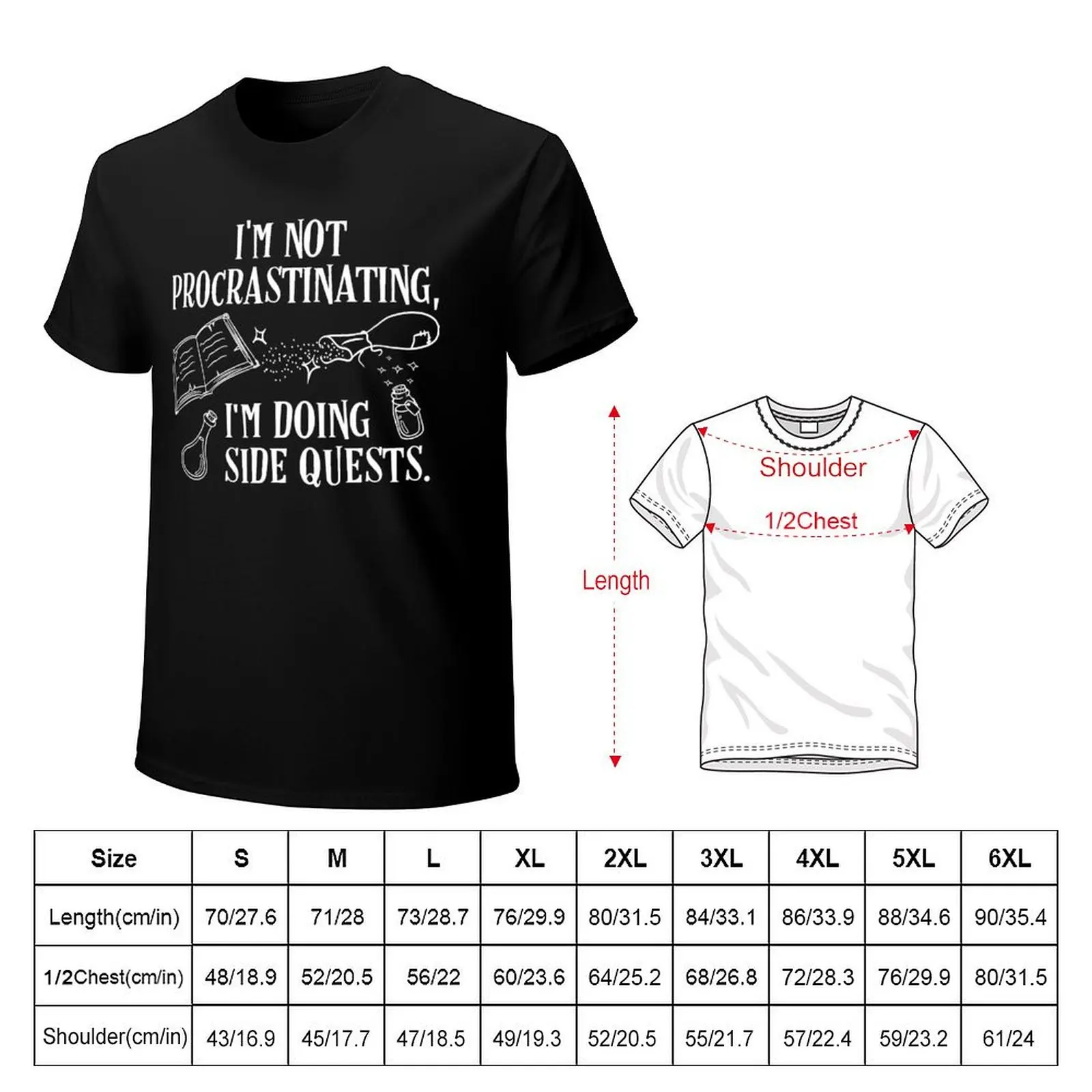 Im not Procrastinating Im Doing Side Quests T-Shirt cotton t shirt man T-Shirt