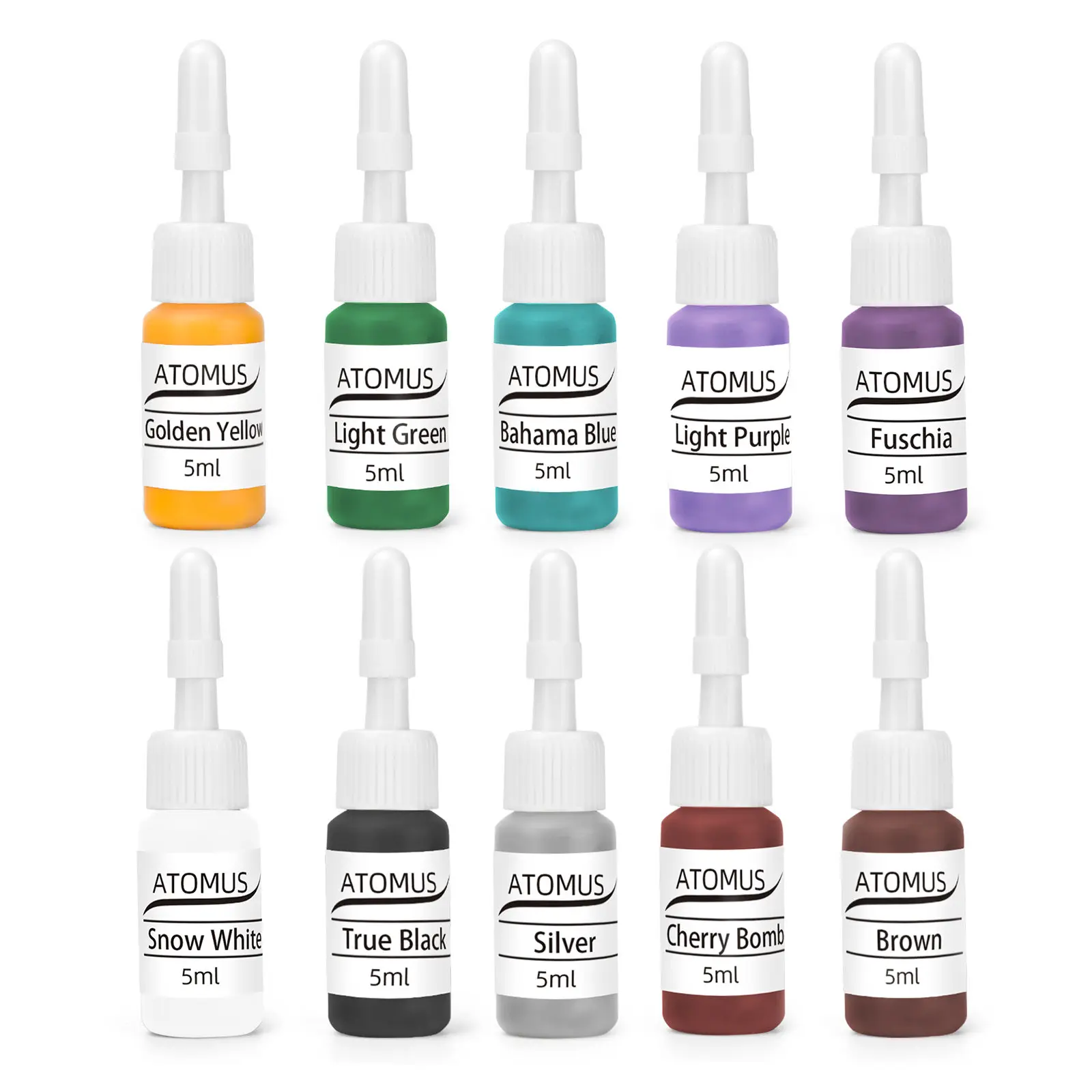 

Профессиональный набор разноцветных чернил для татуировки, 5 мл, долговечный пигмент для татуировки для красок, бутылок, инструментов, аксессуары для боди-арта, 10 шт., комплект