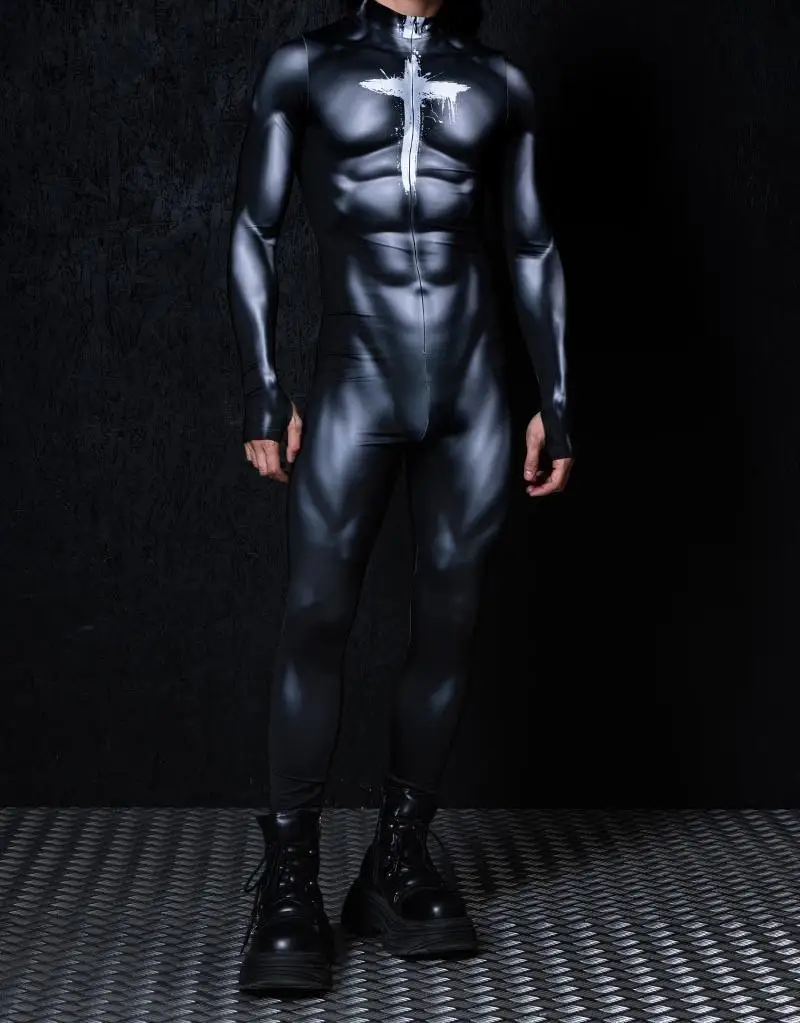 Halloween-Party-Performance-Roboter-Jumpsuit Weltraum-Soldaten-Kostüm Tech-Soldaten-Strampler Rollenspiel Universum-Kampf-Bodysuit 2026 – Detail 9
