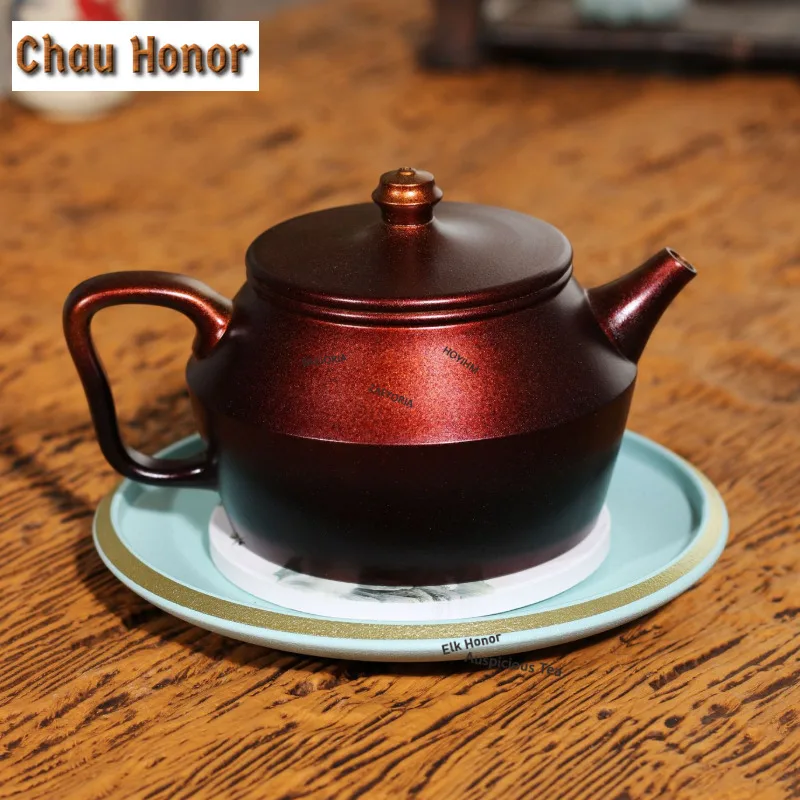 430ml High-end Yixing Purple Clay Teapots Handmade Pot Raw Ore Shell Burning Mud Tea Maker Kettle Zisha Tea Set Tea Services