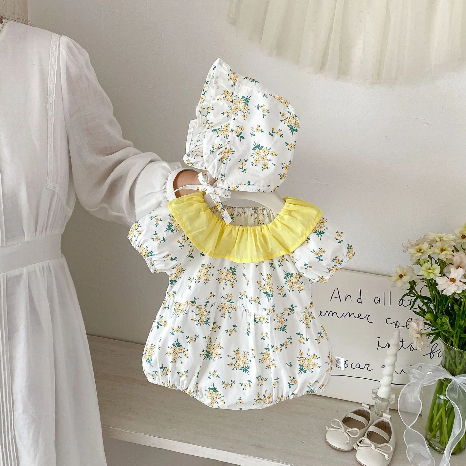2026 Baby Clothes Summer Dress Girl Baby Princess Fragmented Flower Clothes Cute jumpsuit Climbing Clothes