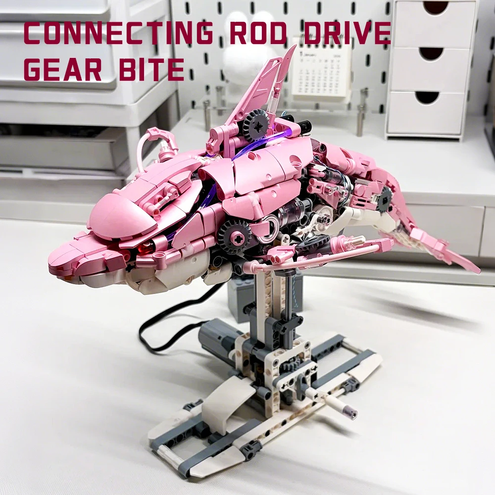 

Механический конструктор «Порошковый Дельфин»: Сложные сборные блоки, игрушки-кирпичики для рабочего стола, рождественские подарки для декора комнаты, 888 деталей