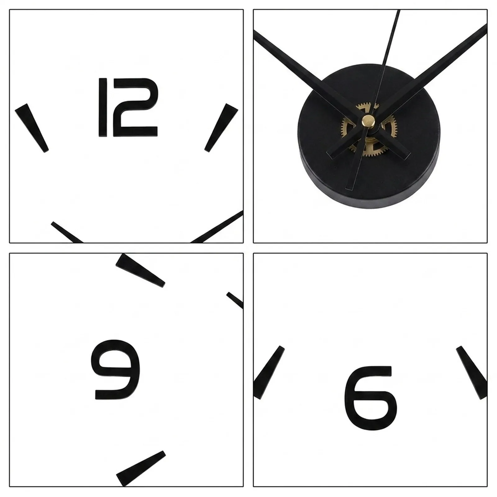 Home Decor Clock 3D Mirror Wall Clock 3D Decorative Clock for acrylic Material Customizable Dimensions Long-lasting