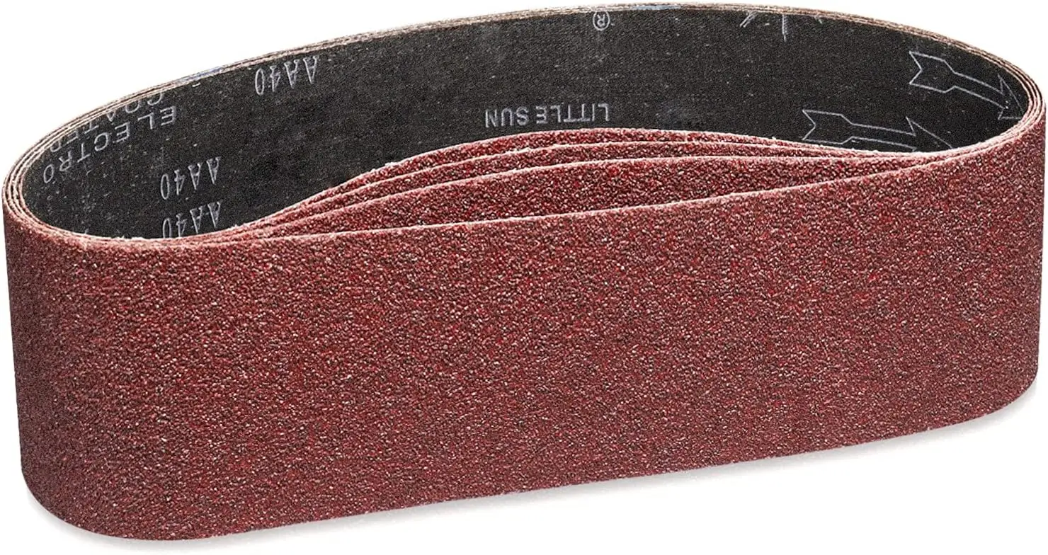 

Sanding Belt 4 x 36 Inch, 40 Grit Aluminum Oxide for Wood, Metal and Paint (4 Pack)