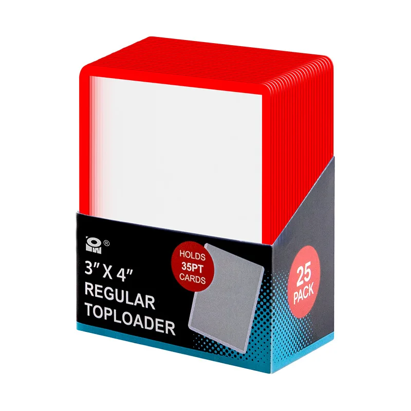 35PT Card Toploaders 3x4 Inch Hard Plastic Card Sleeves Rigid Trading Card Protector for Collectible Game Cards Gifts
