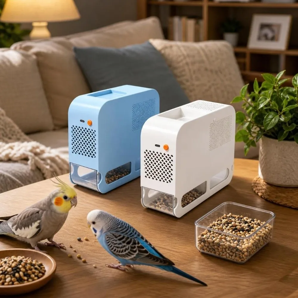 Electric Bird Food Shell Blowing Machine Efficient Quiet Operation Bird Grains Shell Blower Adjustable Speed Detachable