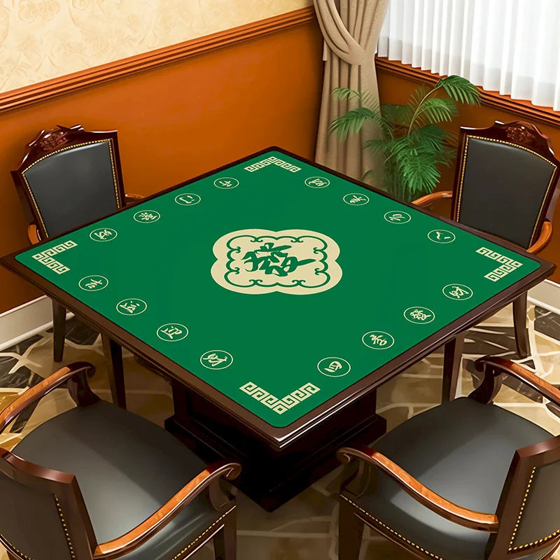 VIKAMA Square Mahjong Table Mat Anti slip Silent Wear resistant Game Table Cover Washable Desktop Protective Mat Home Decoration