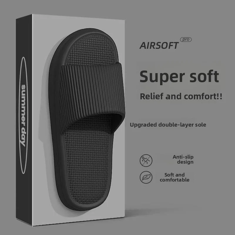 EVA Slip-Resistant Home Slippers Men's Women's Bath Shower Slippers Comfortable Indoor Summer Anti-Slip Slippers