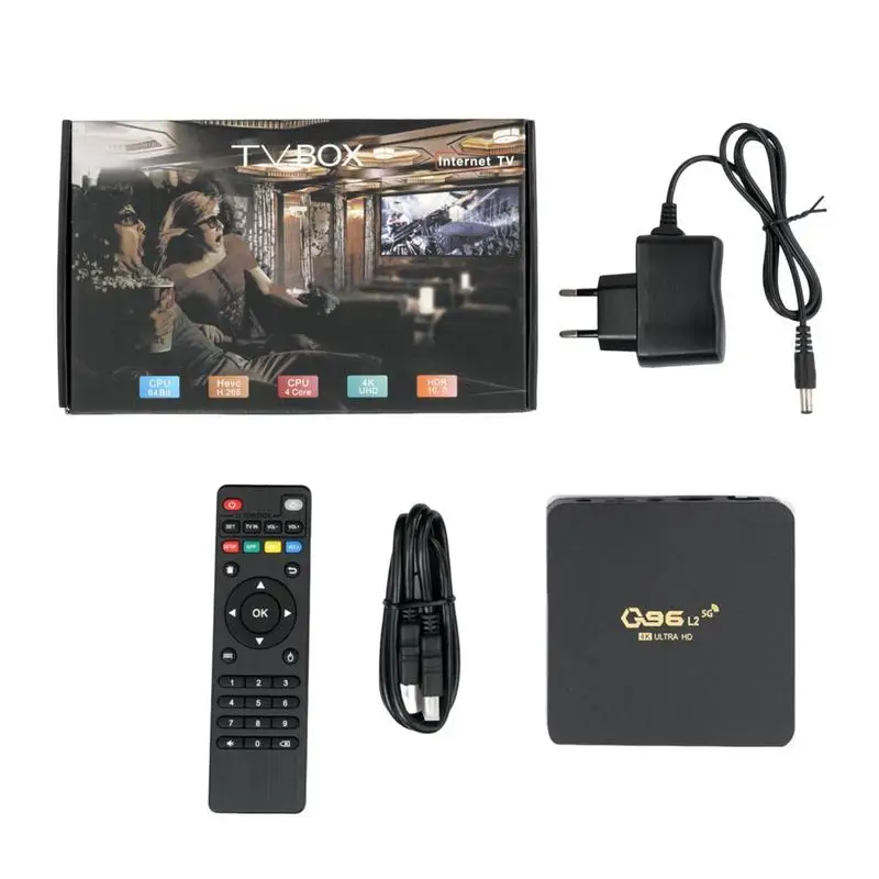 2023 Q96 L2 TV Box Androids 10.0 Set Top Box 4K Smart Media Player 8GB Quad Core Wifi Network Player Video Game Smart TV Box