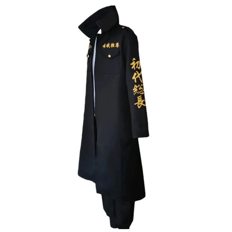 أنيمي المنتقمون مانجيرو سانو ميكي تأثيري حلي شعر مستعار طوكيو مانجي عصابة الرئيس موحدة عباءة سوداء حفلة الهالوين البدلة ؛ 2 ، ج'