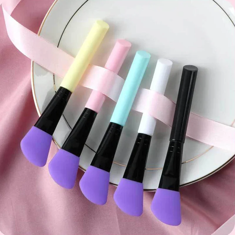 1Pc Silicone Facial Mud Mask Brush Home Salon Silicone Face Mask Mixing Brush for Facial Skin Care Soft Mask Beauty Tools