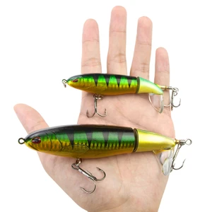 Topwater Whopper Popper Lure, artificial bait, hard plopper, soft rotary tail, fishing equipment, 10cm, 14cm 8 Main Sales Popper - №3