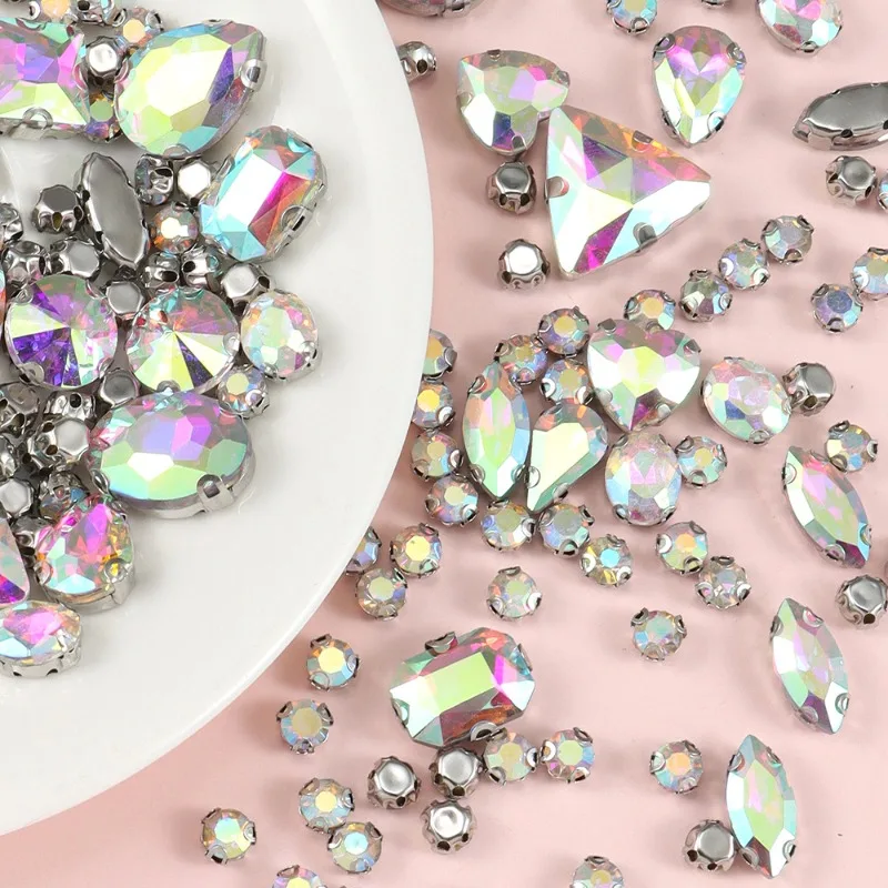 130pcs Mix Sizes Royal Blue Rhinestone Flatback Sewon Crystal Stones For DIY Wedding Dresses Clothing Shoes and Bags Accessories view 3