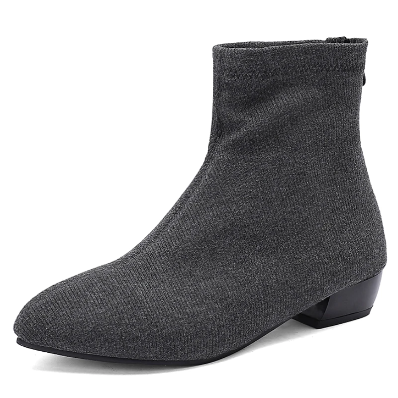 Green Pink Ankle Boots for Women Spring Shoes Autumn Comfortable Socks Short Boot Low Heels Footwear Shoes Ladies Large Size 48 view 6