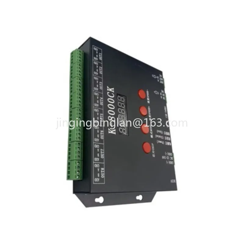 The manufacturer's hot-selling K-8000CK programming controller with SD card supports 8 output ports,