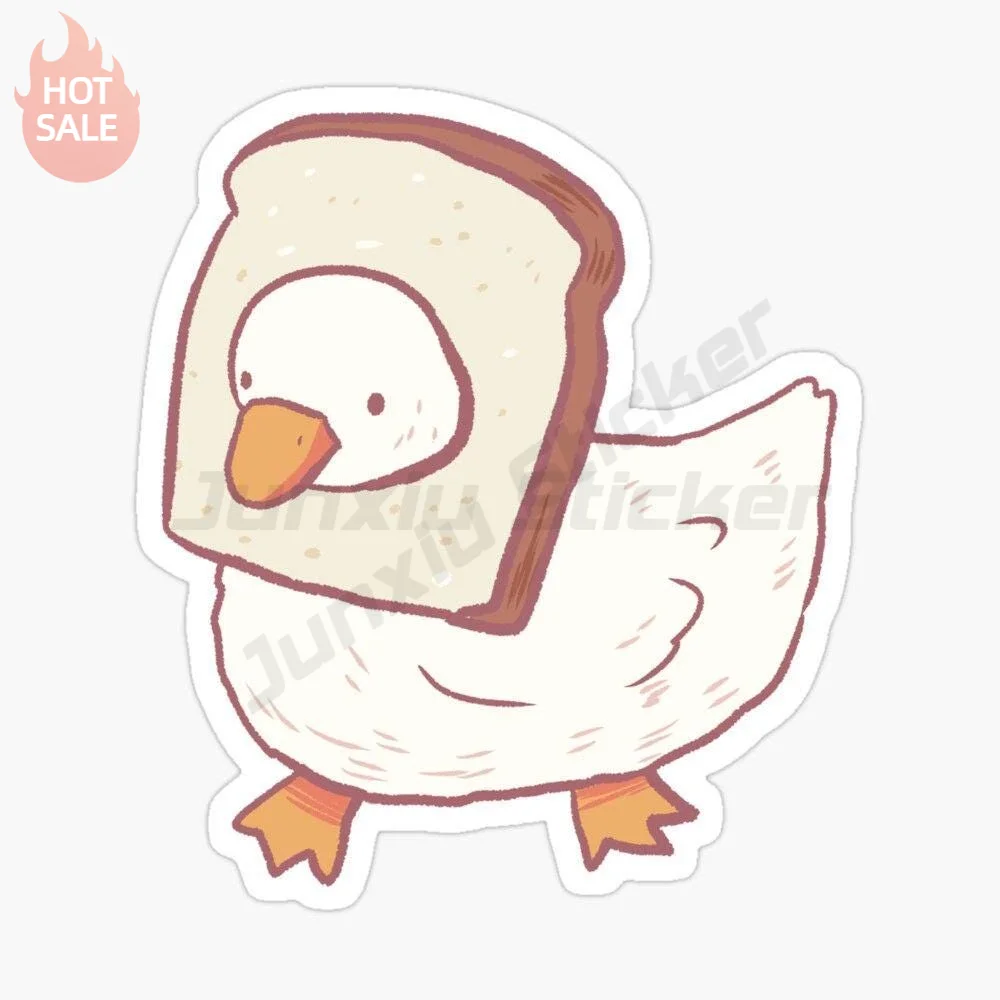 Funny Goose Bread Humorous Cartoon Vinyl Sticker Creative Scratch Cover For Car Bumper And Laptop Decal Exterior Decoration