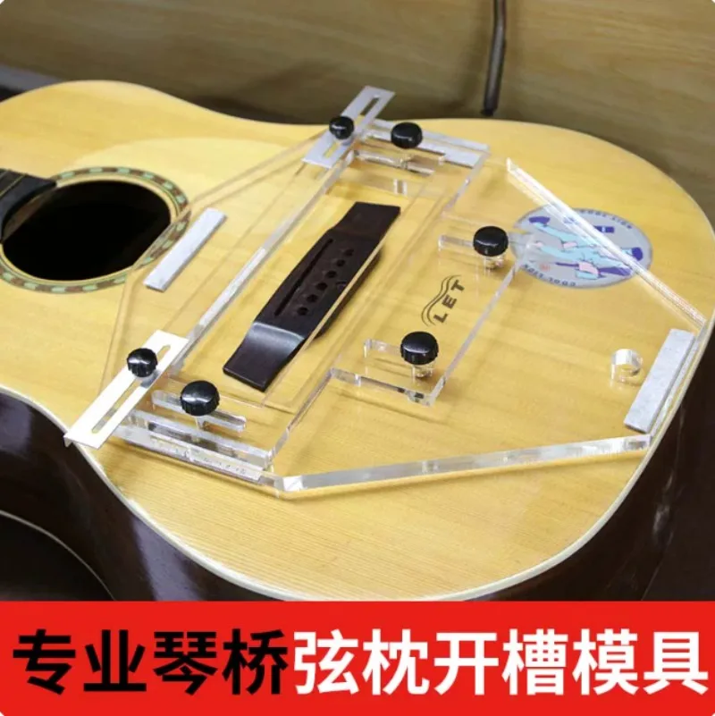 Acoustic Guitar Bridge Grooving Jig, Lower String Pillow Slotting Repair Tool