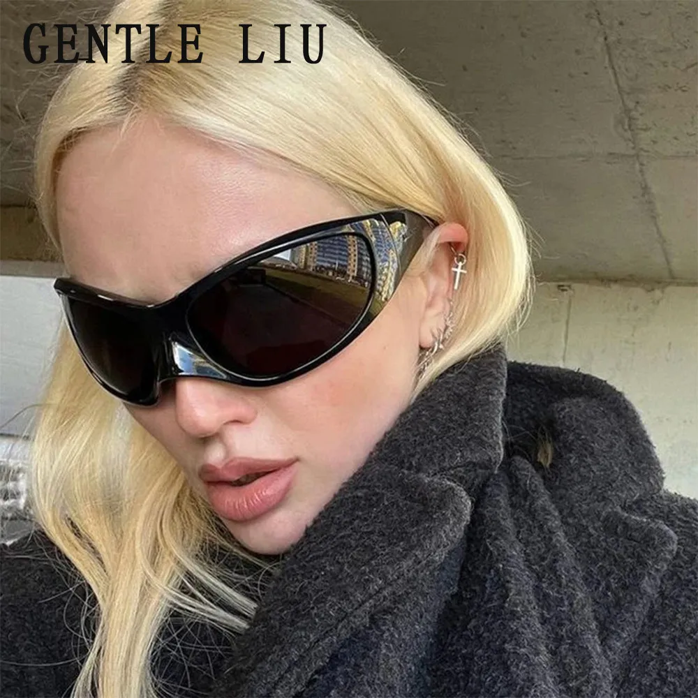 Y2K Punk Sonnenbrille für Damen und Herren 2026 Luxusmarken-Designer Trendige Sonnenbrillen Vintage Übergroße Steampunk Sonnenbrillen Gafas De Sol – Detail 1