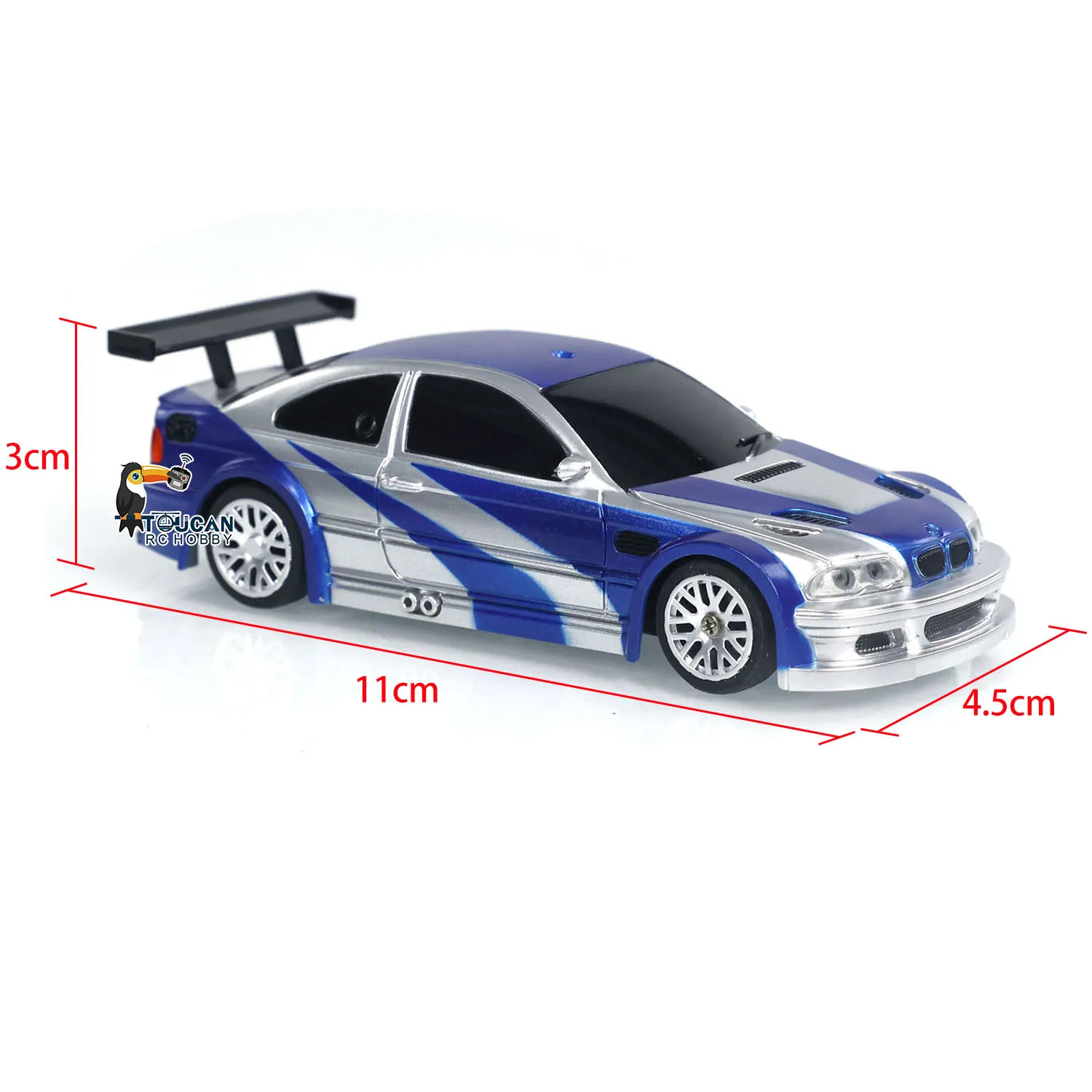 Drifting Car Model Toy para Meninos, 4WD, 2.4G, Escala 1/43 RC Mini, RTR Four-Wheel Drive, Rádio Controle, Alta Velocidade Drifting Cars, Presente