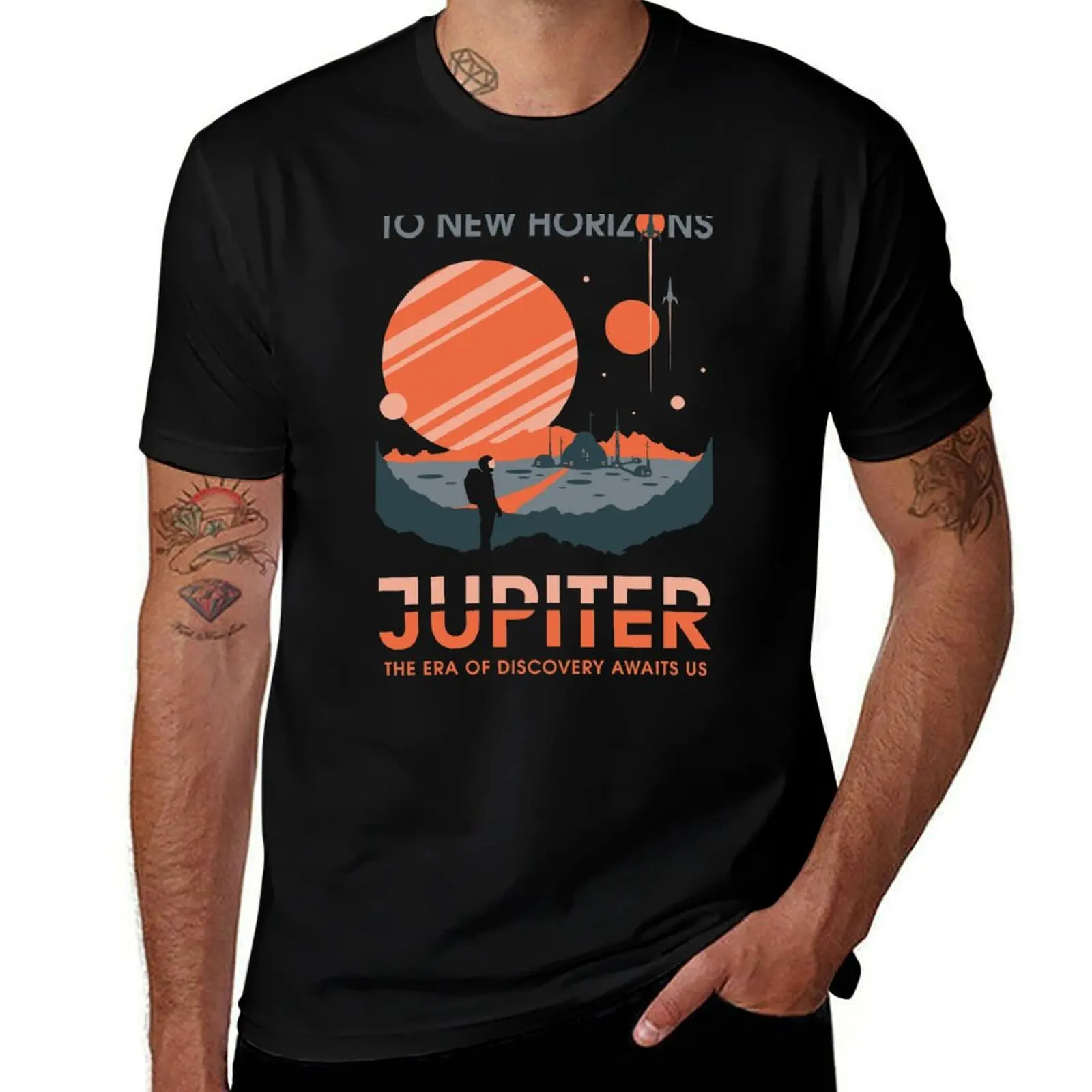 

To New Horizons T-Shirt blacks man clothes custom t-shirts t shirts for men pack