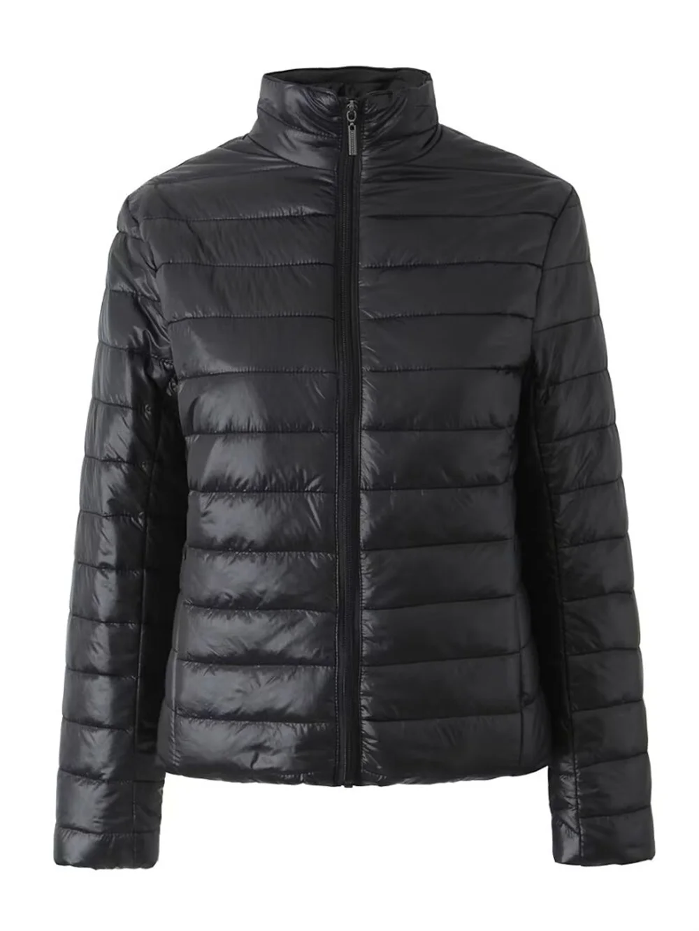 

Женская Стеганая хлопковая куртка ZACK RAIN, модная повседневная однотонная куртка на молнии с длинным рукавом, 2023