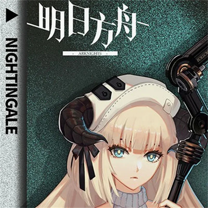 게임 Arknights Nightingale 코스프레 경적 머리 클립 지점 모자 머리 장식 코스프레 소품 액세서리 헤어 클립 할로윈