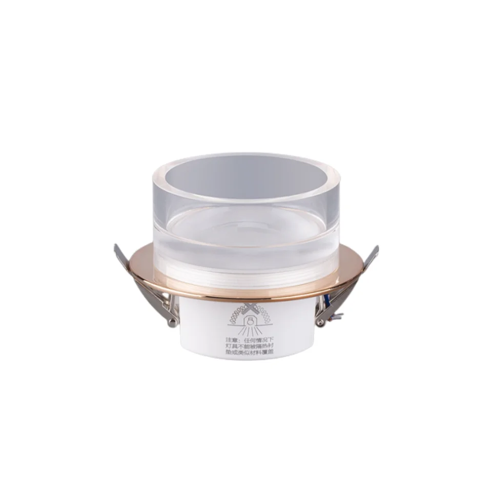 

LED downlight embedded corridor aisle light crystal light luxury decoration three-color home ceiling light7w/9w/12w/15w/.85-265V