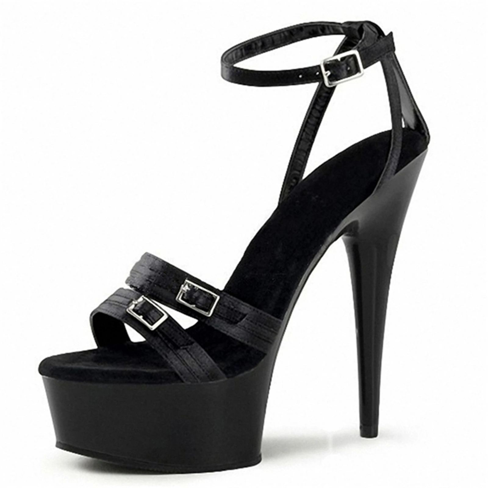 scarlet-ribbon-stilettos-15cm-chunky-platform-red-satin-strappy-sandals-with-silver-buckles-ankle-strap-for-gala-nights