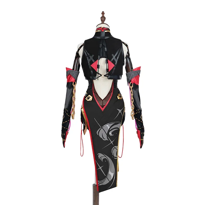 ROLECOS Game Wuthering Waves Yinlin Cosplay Costume Jinzhou Patroller Yinlin Women Cheongsam Uniform Halloween Party Outfit