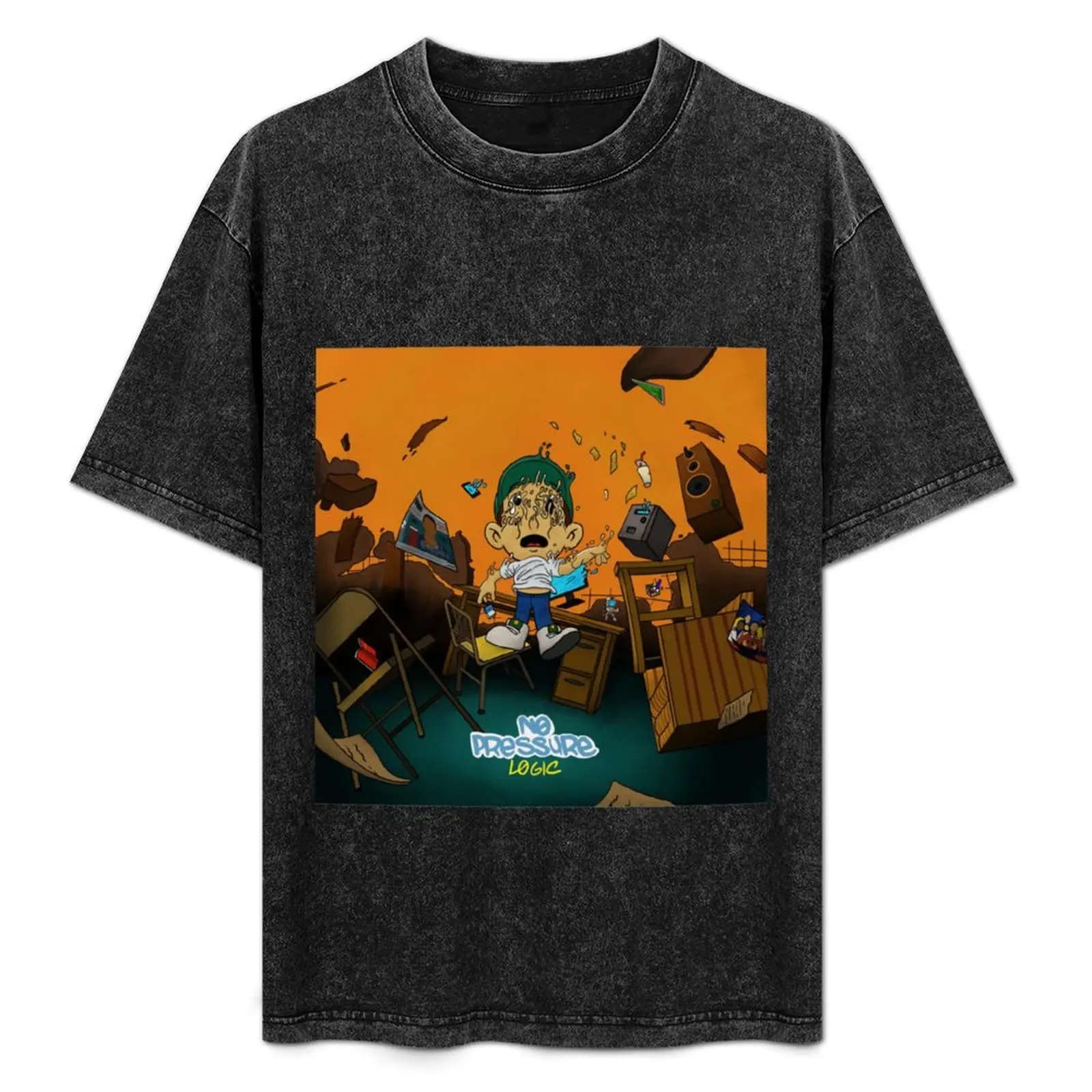 

Logic No Pressure Cartoon Melting T-Shirt man t shirt graphic t shirts with prints T-Shirt