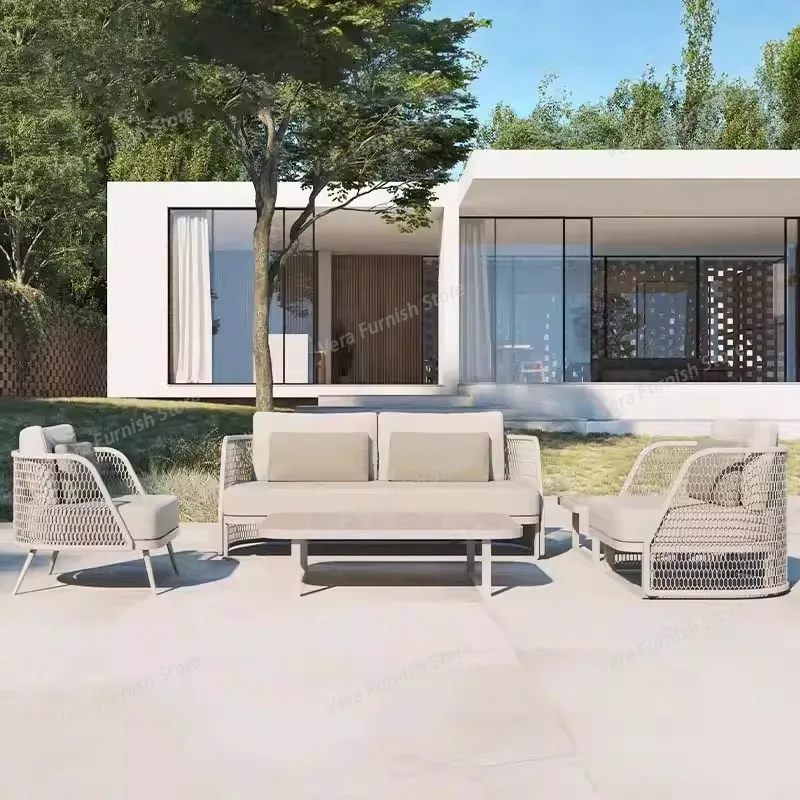 

Leisure Villa Outdoor Sofas Advanced Office Floor Courtyard Garden Sofas Homestay Accent Recliner Chair Furniture Sillas Lshysf