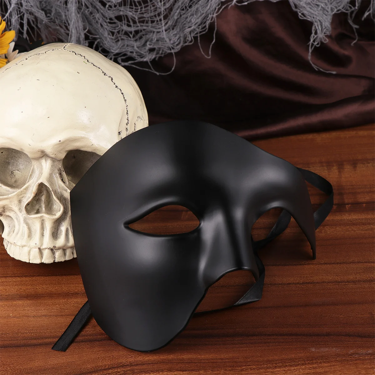 The Mask Masquerade Halloween Half Face Eye Blindfold Retro Black One-eyed Lovers