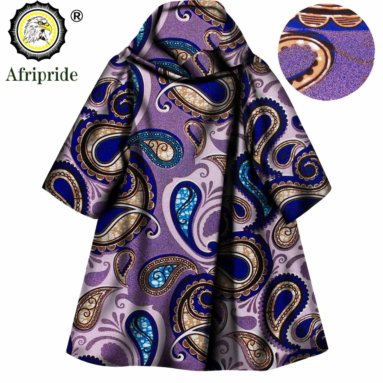 African Clothes for Women Windbreaker Half Sleeve New Style African Fabric Ankara Print Dashiki Bazin Riche Outfits S1824002