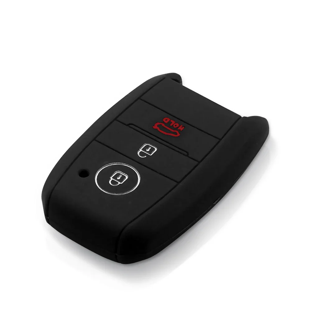 KEYYOU For Kia K2 K3 K4 K5 Forte Cerato Sportage 2014 Smart Car Key Shell Case Silicone Cover 3 Buttons Remote Fob Case